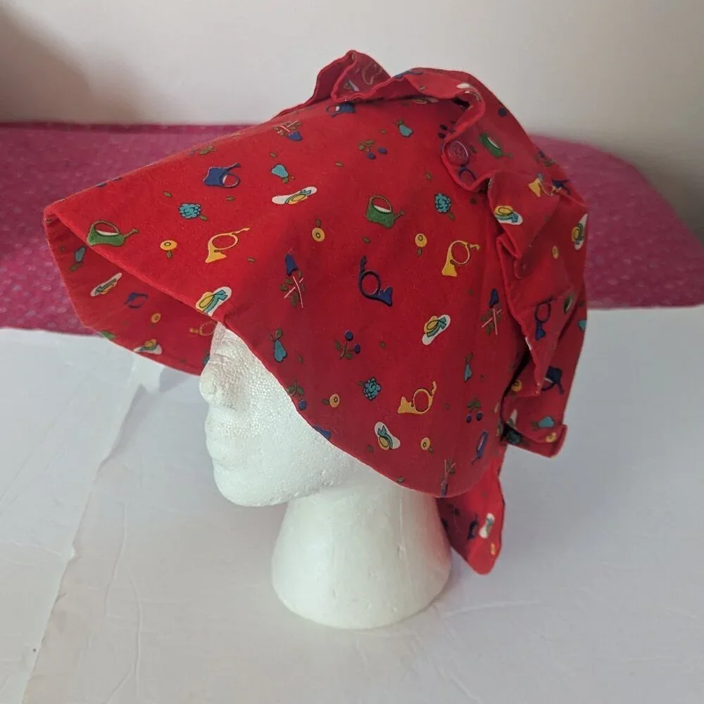 Bonnet Garden Girl Costume Boho Sun Hat‎ Handmade Gardening Holiday - Picture 7 of 8